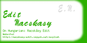 edit macskasy business card