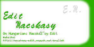 edit macskasy business card